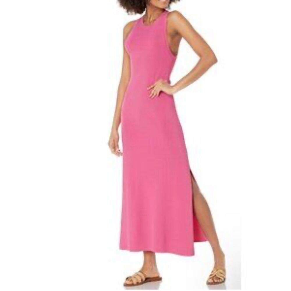 NWT The Drop Gabriela High Neck Side-Slit Maxi Midi Dress Size Small 2463